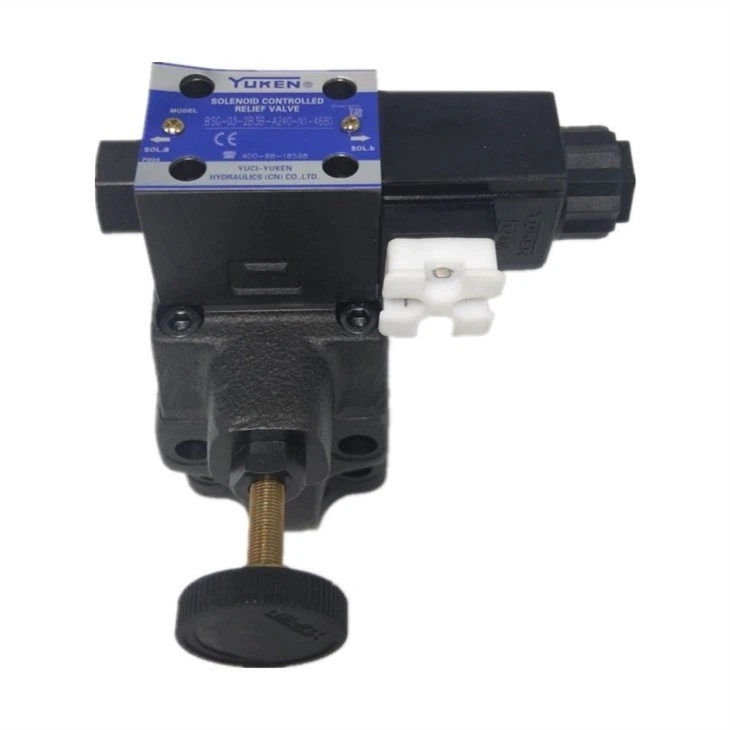 YUKEN BSG BST Series Hydraulic Overflow Solenoid Relief Valve BSG/BST-03/06/10-2B3A/2B3B/2B2B/2B2/3C2/3C3 BSG-06-2B3B-D24-N1-46